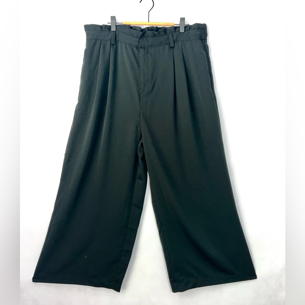 Who What Wear Women's XL Black Wide
Leg‎ Pants High Waist Paperbag